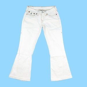 True Religion Jeans Women's 31 White Joey Flared